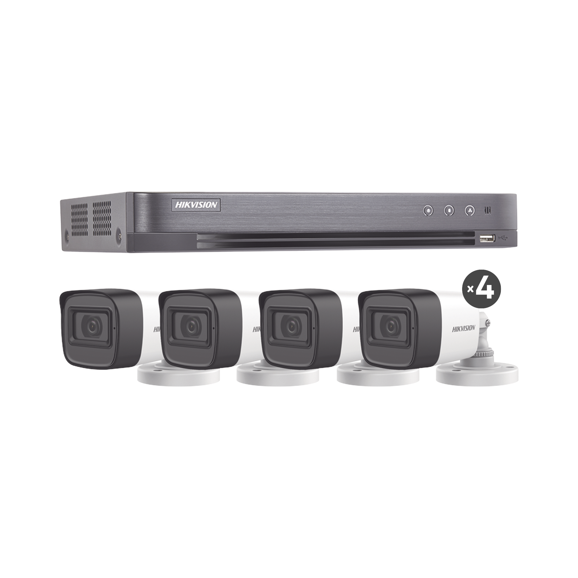 (MICRÓFONO INTEGRADO) KIT TURBOHD 5 Megapixel / DVR 4 Canales / 4 Cámaras Bala con Micrófono Integrado (exterior 2.8 mm) / Fuente de Poder / Accesorios de Instalación (MICRÓFONO INTEGRADO) KIT TURBOHD 5 Megapixel / DVR 4 Canales / 4 Cámaras Bala con Micrófono Integrado (exterior 2.8 mm) / Fuente de Poder / Accesorios de Instalación